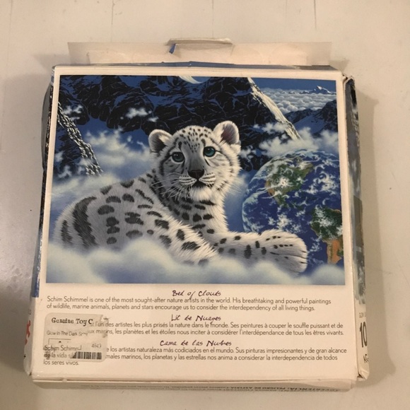 Kids Glow in the Dark Snow Leopard Puzzle - 100 Pieces - Picture 2 of 6